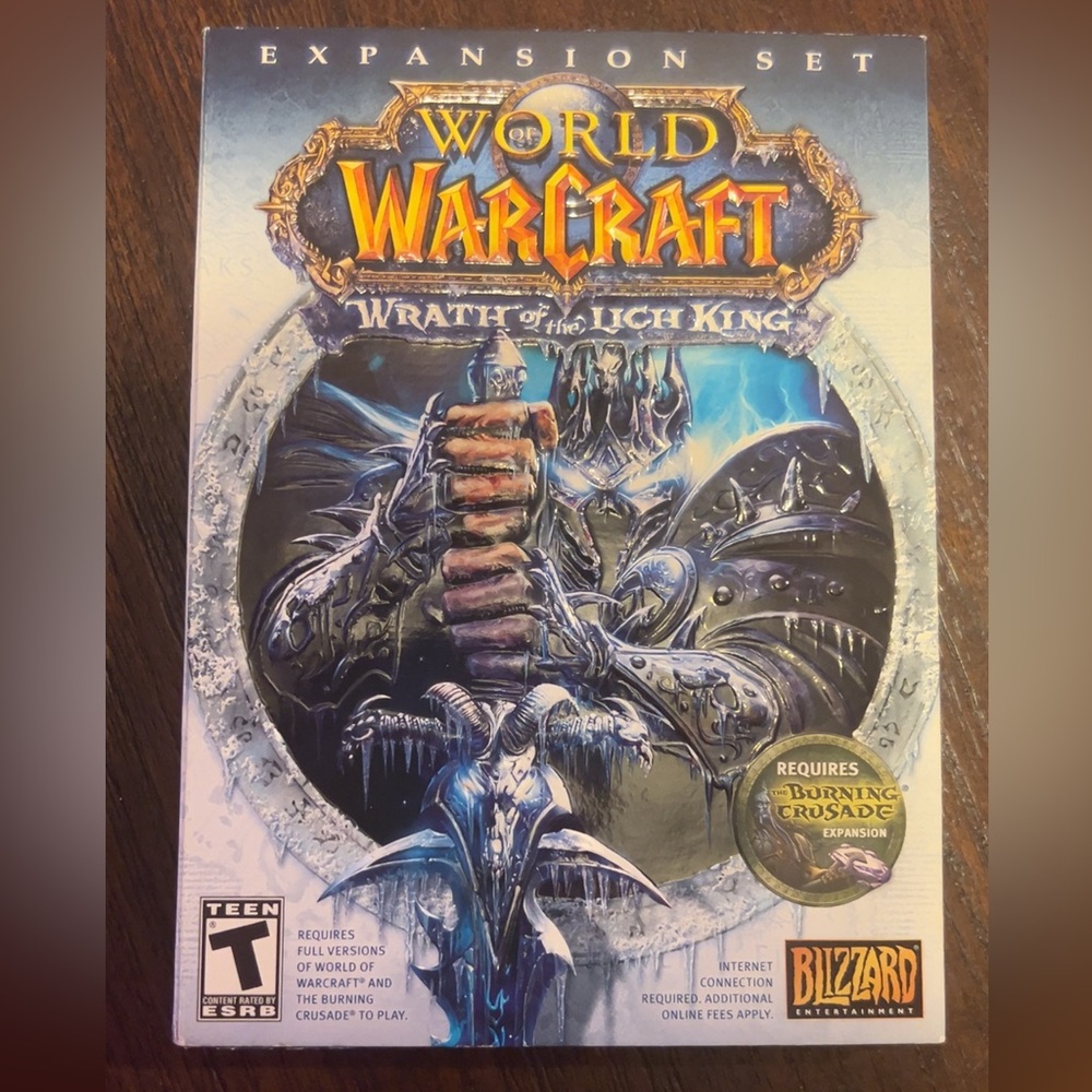 WORLD OF WARCRAFT: WRATH OF THE LICH KING EXPANSION SET 2008 PC VIDEO GAME